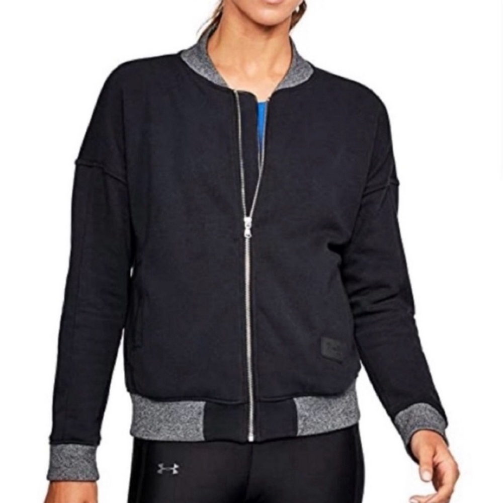 Under Armour Threadborne Loose Full Zip Bomber Style Jacket Medium